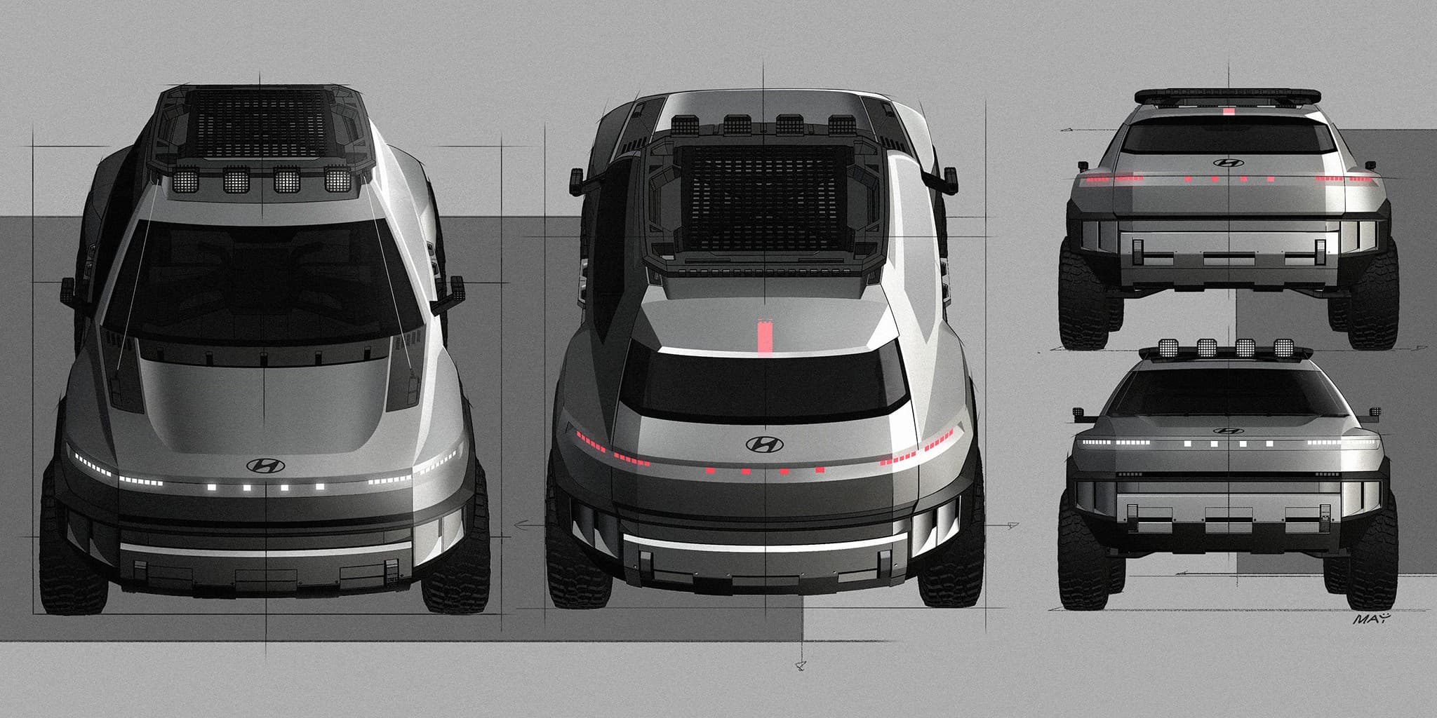 HYUNDAI HÉ LỘ HÌNH ẢNH PHÁC THẢO CỦA MẪU XE CONCEPT ĐỊA HÌNH "CRATER" TRƯỚC THỀM TRIỂN LÃM LOS ANGELES 2025